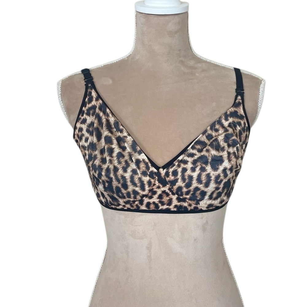 Soma Embraceable Reversible Bralette in Divine Leopard Mini Nude Medium NWT